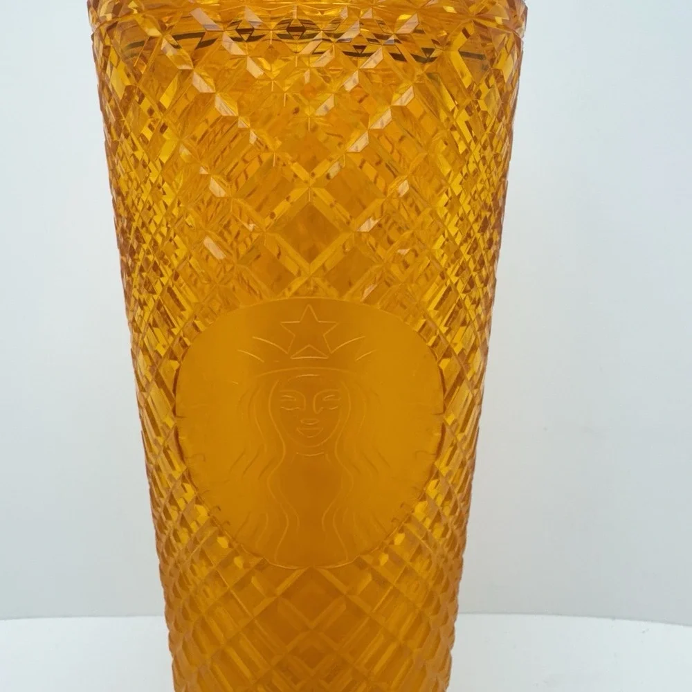 Starbucks Mango Venti Tumbler Orange Yellow Ombre Jeweled 24oz Summer 2022 New